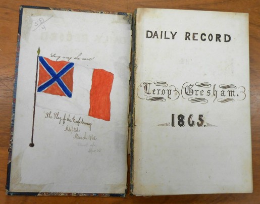 (Michael Ruane/ THE WASHINGTON POST ) - A little-known diary of invalid teenager, LeRoy Wiley Gresham, who chronicled the Civil War, and his own ailments, from his home in Macon, Ga. He wrote seven volumes that cover from June 1860 to June 9, 1865. He died June 18, 1865 at age 17. The library said the diary apparently never been published.