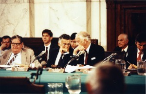 Photograph of Senators Paul Sarbanes and Charles Mathias