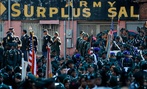 Participants in Atlanta's 31st annual Veterans Day Parade wait for the parade to begin.