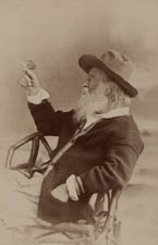 Whitman with butterfly, 1877