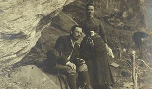 Edward and Marian MacDowell on a walking tour in Switzerland, 1886