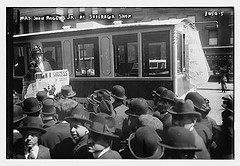 Mrs. John Rogers Jr. -- at suffrage shop (LOC)