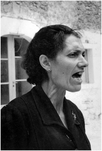 Woman Singing Monte Sant' Angelo, Gargano, Foggia, Publia, Italy, August 25, 1954
