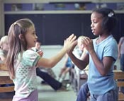 Children hand-clapping photo