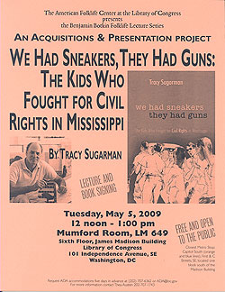 2009 Botkin Lecture Flyer for Tracy Sugarman