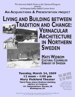 2009 Botkin Lecture Flyer for Mats Widbom