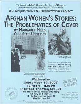 2007 Botkin Lecture Flyer for Margaret Mills