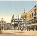 [Clock tower, St. Mark's, and Doges' Palace, Piazzetta di San Marco, Venice, Italy] (LOC)
