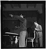 [Portrait of Benny Goodman, Leonard Bernstein, and Max Hollander, Carnegie Hall, New York, N.Y., between 1946 and 1948] (LOC)