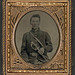 [Unidentified soldier in Union sergeant's uniform with U.S. Model 1850 officer's sword] (LOC)