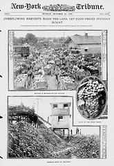 Overflowing harvests bless the land, yet food prices mount. (LOC)