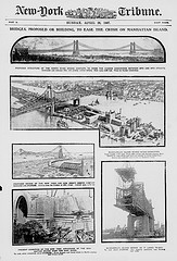 Bridges, proposed or building, to ease the crush on Manhattan Island. (LOC)