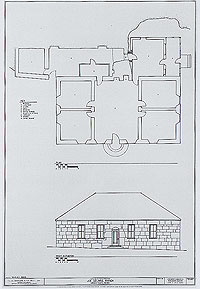 Architectural drawing of the Joseph Delmue House