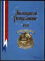 A souvenir program from the first inaugural ceremonies of President William Richard Tolbert Jr.