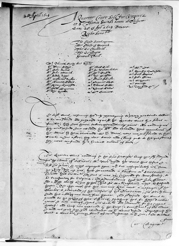 Image 577 of 1322, Virginia Company of London, 1619-22, Court Book Pa
