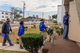 Photo: FEMA visits Affected Neighborhoods

Bayyinah Sanders and Shanelle Patterson of FEMA Corp and Brett Wiliams visit an apartment complex to inform residents affected by Hurricane Sandy about FEMA assistance.