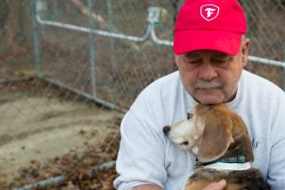 Photo: Best friends, reunited at our temporary shelter in Ocean County.