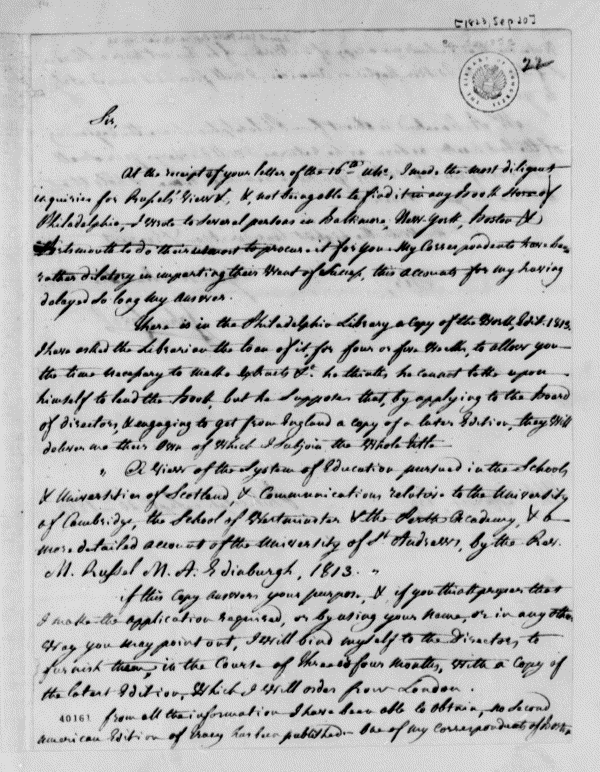 Image 2 of 1331, John Laval to Thomas Jefferson, September 20, 1823