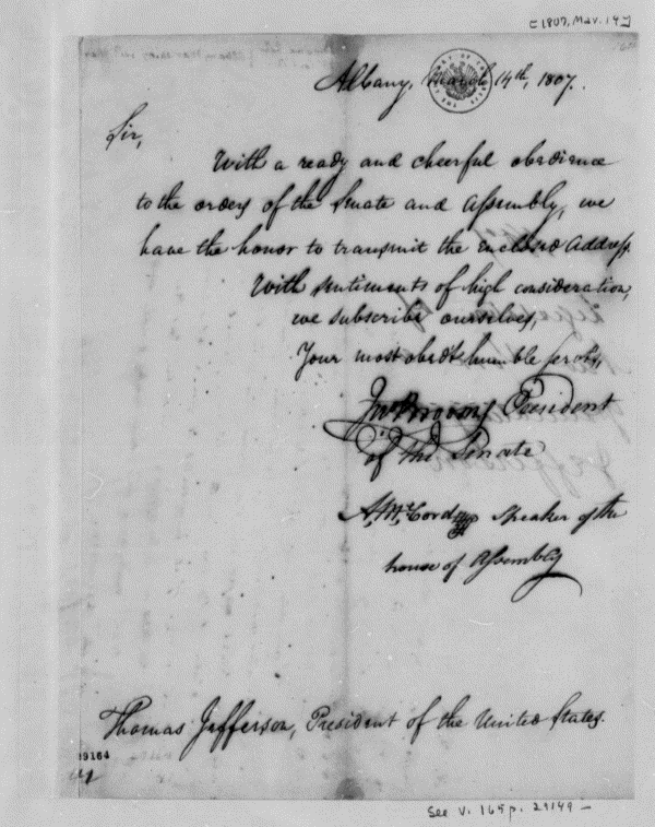 Image 2 of 1326, John Broome to Thomas Jefferson, March 14, 1807
