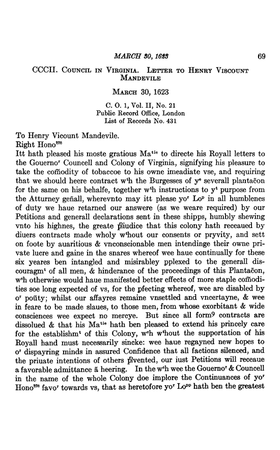 Image 87 of 670, Susan Myra Kingsbury, editor. Records of the Virgi