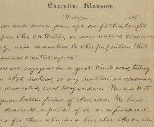 Gettysburg Address: Nicolay Copy, 1863