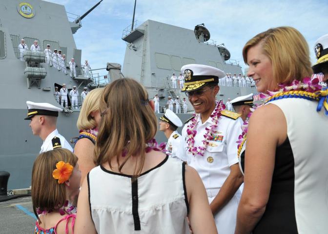 Photo: It was a thrill to be pierside today for the arrival of the Navy's newest and most advanced destroyer, USS Michael Murphy (DDG 112). Her homeporting here at Pearl Harbor enhances our warfighting readiness and demonstrates a clear commitment to our Pacific rebalance strategy. I want to extend a personal Aloha to the crew and their loved ones as they join our Pacific Fleet family. Just as the ship's namesake Navy SEAL Lt. Michael Murphy left his mark on our nation, I know this crew will make its presence felt throughout the vital Asia-Pacific region. Welcome home!