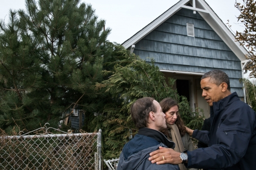 President Obama with Cedar Grove Avenue Residents