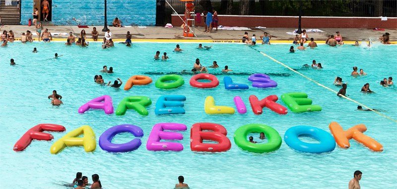 Photo: Swimming pools are filled with people. Some you know. Some you don’t. And every once in a while you see something that maybe you shouldn’t. That’s why swimming pools are a little like Facebook.
