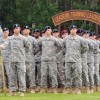 Soldiers stand in formation at the 7th Army Noncommissioned Officer Academy during a graduation ceremony in Grafenwoehr, Germany. Led by academy cadre, students complete an 18-day Warrior Leaders Course which includes physical readiness training, drill, oral presentations and other disciplines to learn what it takes to be outstanding NCOs. Since 2008, the cadre has topped Europe-wide and U.S. Army Best Warrior competitions. (U.S. Army photo by Gertrud Zach)