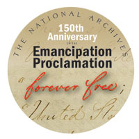 National Archives: Emancipation Proclamation 150th anniversary button