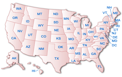 Map of U.S. States