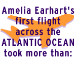 Amelia Earhart's first flight across the Atlantic Ocean took more than: