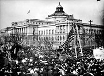 President Theodore Roosevelt at the cornerstone laying ceremony