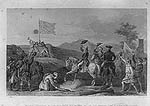 Washington raising the British flag at Ft. Duquesne