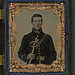 [Unidentified soldier in Union cavalry uniform holding saber] (LOC)