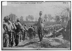 Austrians crossing the Wislocka R.  (LOC)