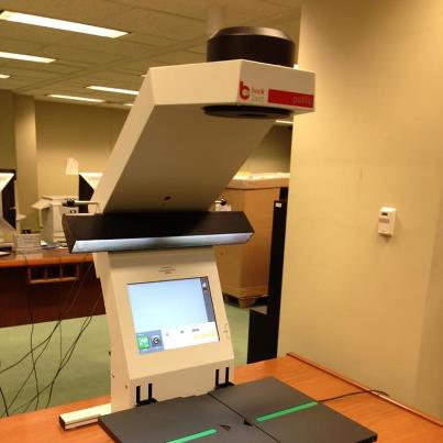 Photo: The Law Library of Congress staff is celebrating the arrival of our new scanner.  The scanner is located in the Law Library Reading Room where patrons can now scan materials and download images to a flashdrive.  How cool is that! http://blogs.loc.gov/law/2012/11/law-library-reading-room-scanner-pic-of-the-week/?ll_f0345