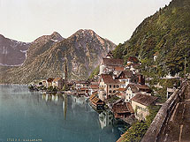 Hallstatt, Austria. Image produced by the Detroit Photographic Company, ca 1900. From the Prints and Photographs Division, Library of Congress