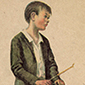 Book cover of a boy holding a stick