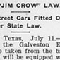The 'Jim Crow' Law - article from Palestine Daily Herald, July 12, 1907