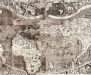 A Map of the Entire World According to the Traditional Method of Ptolemy and Corrected with Other Lands of Amerigo Vespucci