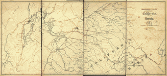 Railroad map of the central part of California