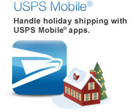 USPS Mobile®. Handle shipping with USPS Mobile apps. Learn More. Image of profile of eagle's head (USPS logo) next to a home.