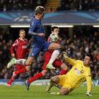 Fernando Torres, centre, scored a brace as Chelsea ran out 6-1 winners