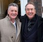 Reunited: Michael Palin, Eric Idle and Terry Jones pictured today ahead of the High Court case in a dispute over the hit musical Spamalot