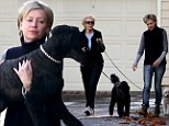 Life goes to the dogs! Portia de Rossi gives her dogs a lift... on visit to her mother's in Northern California