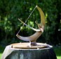 Stolen: Parker and Hughes took Sundial from the grounds of Henry Moore's former home in Hertfordshire