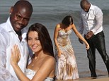 Baseball star Ryan Howard's cheerleader wife trashes her wedding dress during beach photo shoot