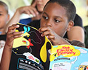 Boy reading at the National Book Festival