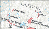 This is a full-scale image of a portion of the National Wildlife Refuge System map. It also links to a reduced scale rendition of the map.